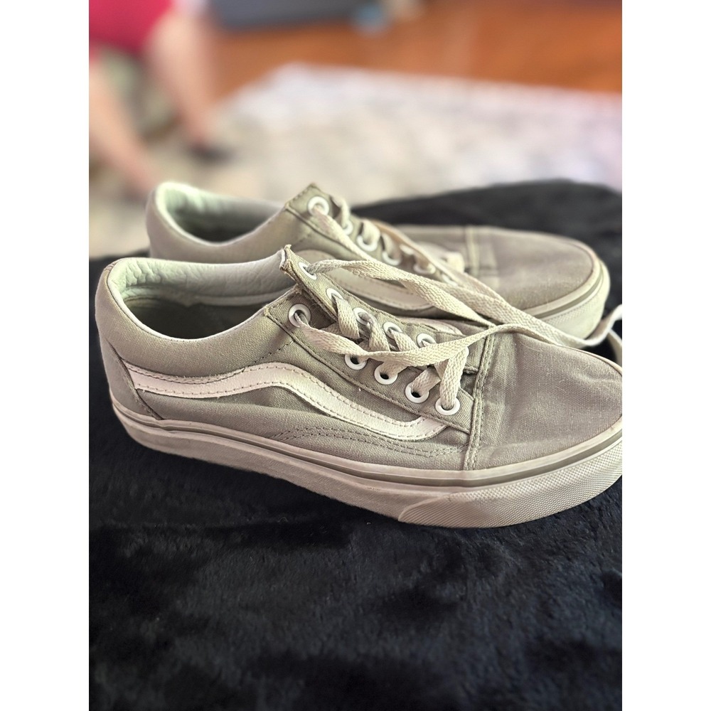 Vans Old Skool Gray Canvas Low Top Skate Shoes Mens 4 Womens 5.5 500714